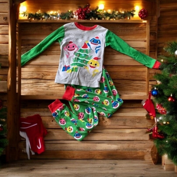 Nickelodeon pink Fong boys pajamas 5T green rod long sleeve colorful hol… - Picture 11 of 11